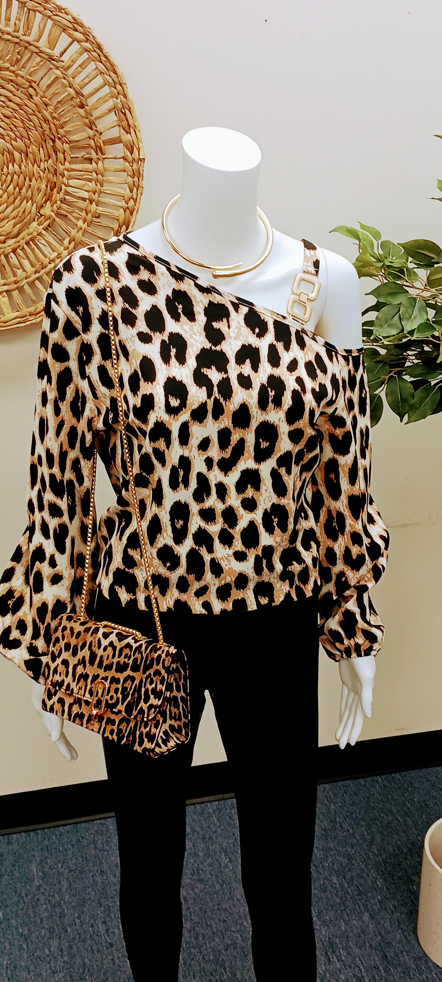 Women's One Shoulder Blouse Long Sleeves  Top