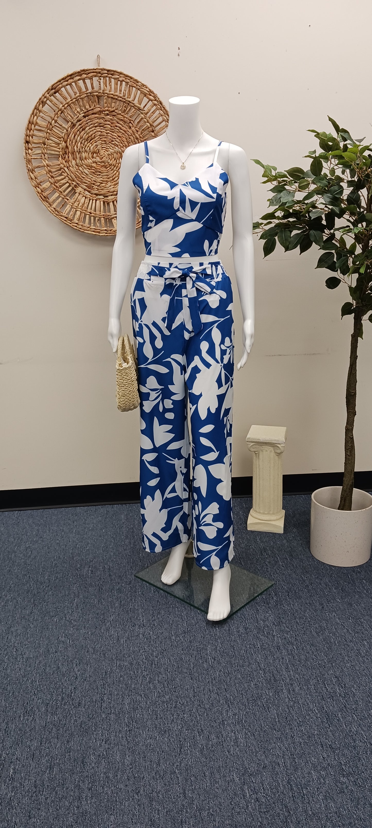 Blue White  Pant Suit For Women