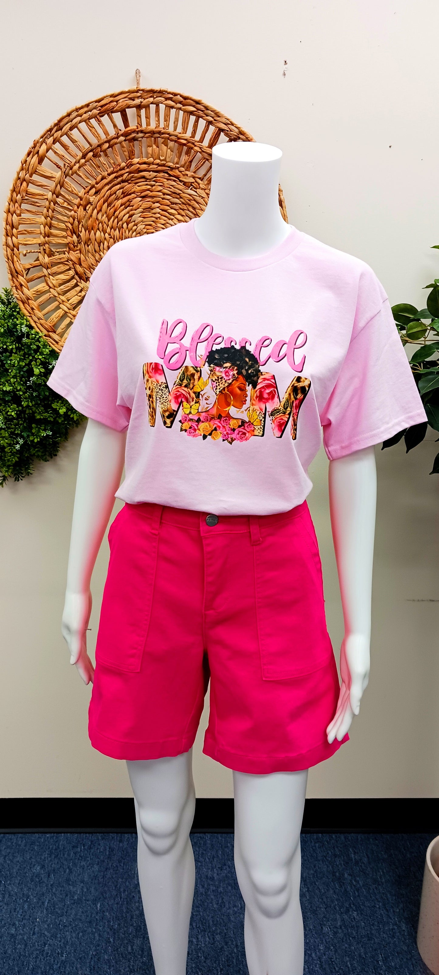 Blessed MOM Pink T-shirts