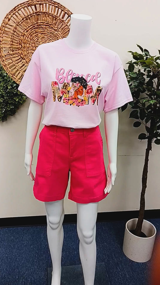Blessed MOM Pink T-shirts