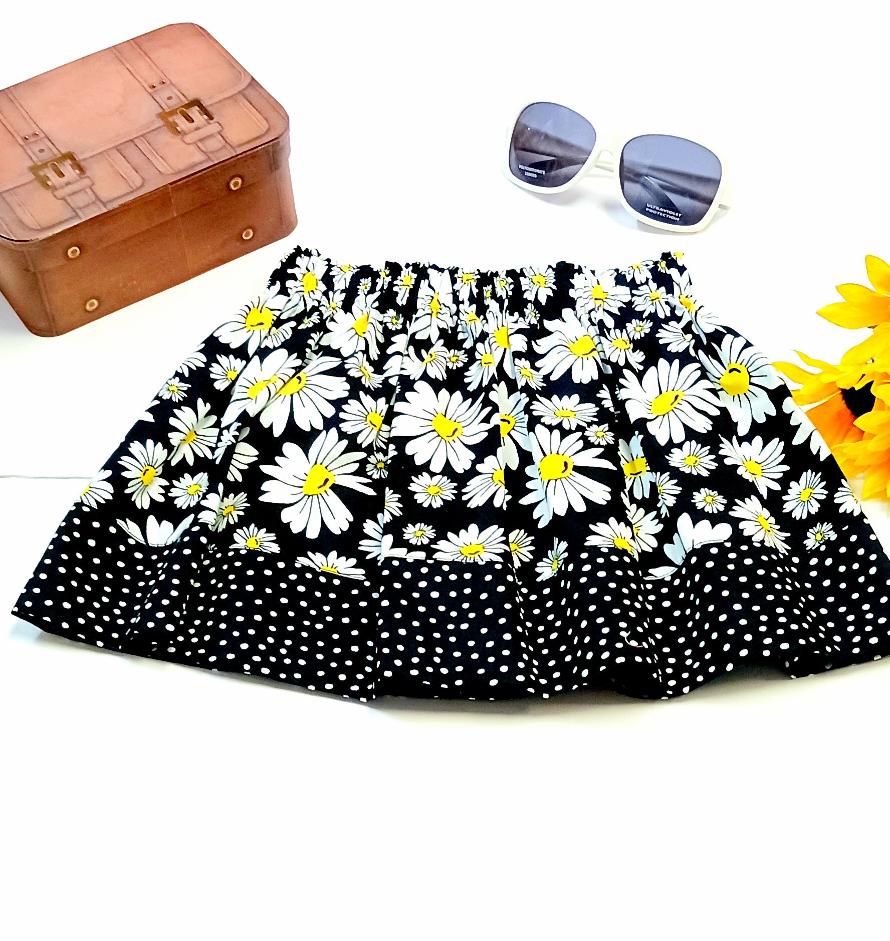 Daisy Girl's 2-piece Skirt  Set Outfit - Little N Kute Boutique