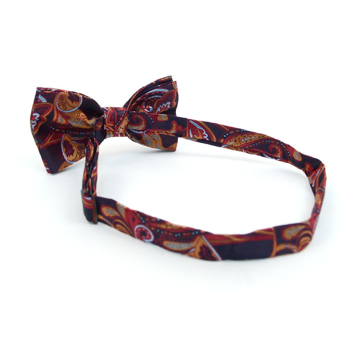Men's Paisley  Banded Bow Tie, Matching Hanky & Lapel Pin Set - Little N Kute Boutique