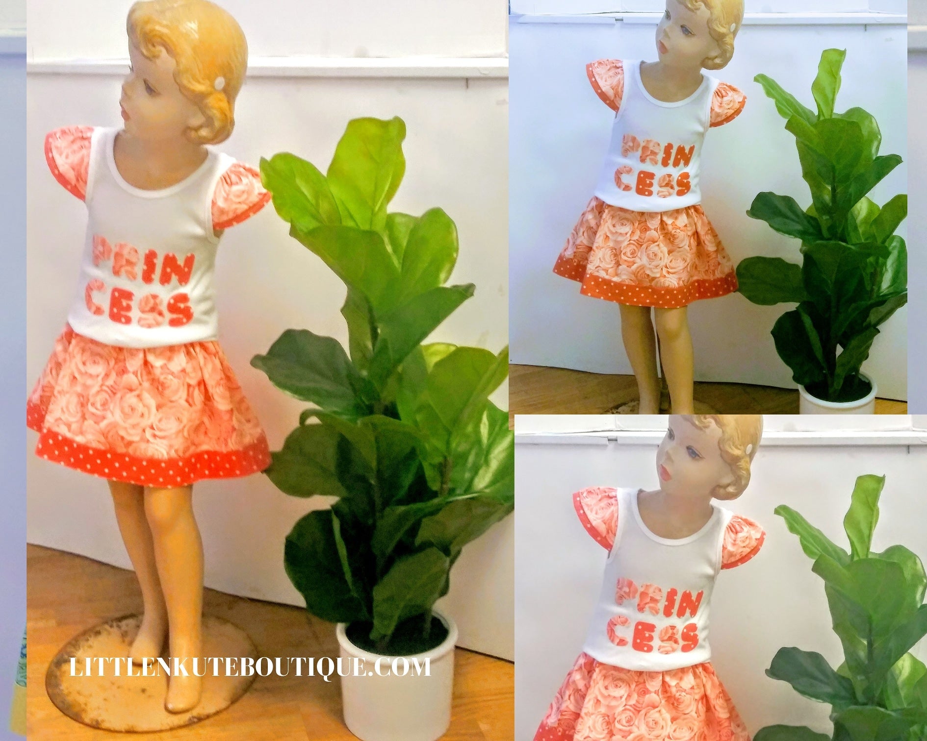 Girl's 2-piece Set Toddler With Matching Skirt  Size 4 -5 T   HM 001 - Little N Kute Boutique