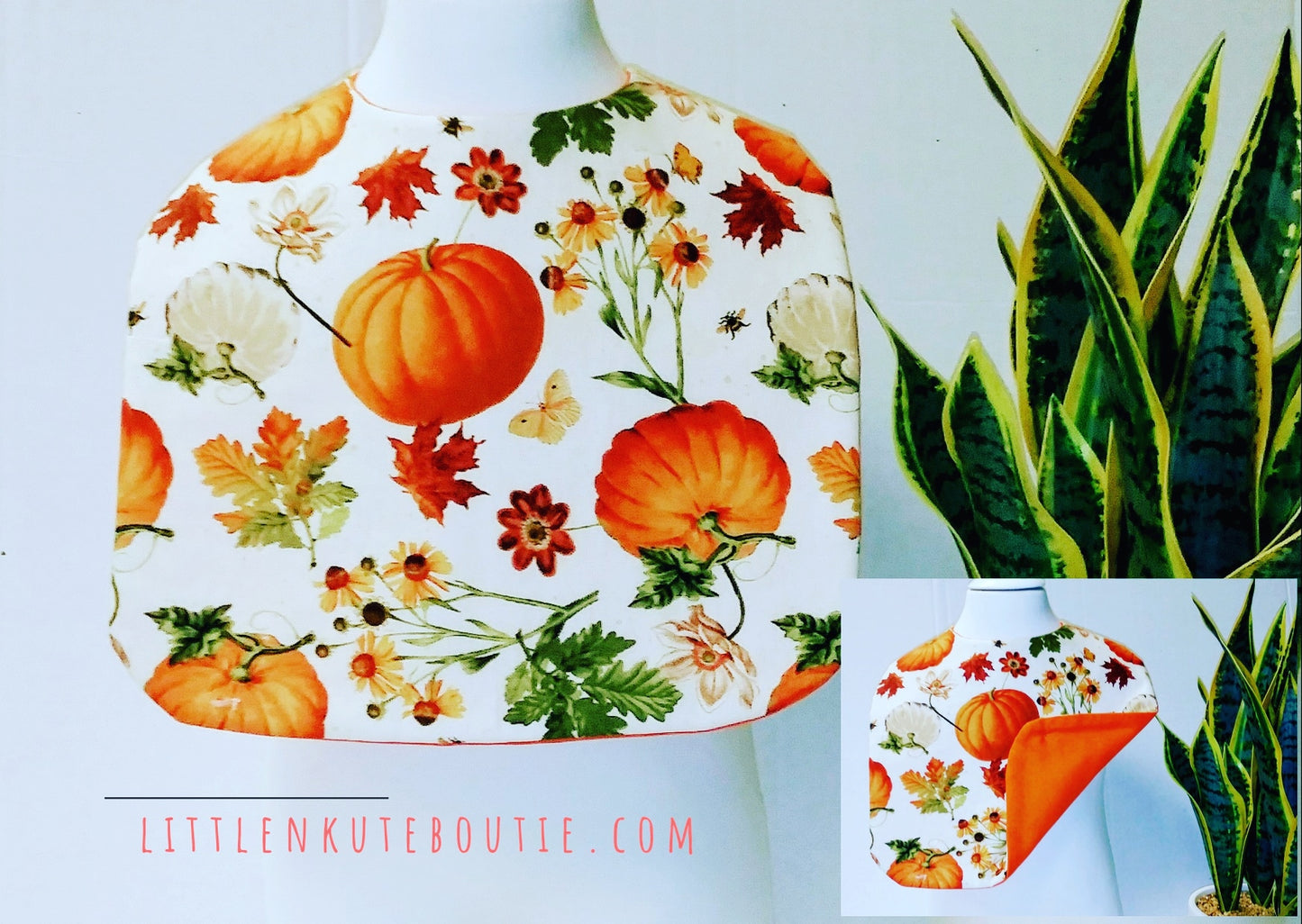 Handmade Boutique Style Baby Reversible Bib - Little N Kute Boutique