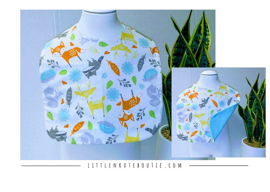 Handmade Boutique Style Baby Reversible Bib - Little N Kute Boutique