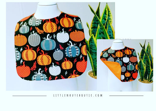 Handmade Boutique Style Baby Reversible Bib - Little N Kute Boutique