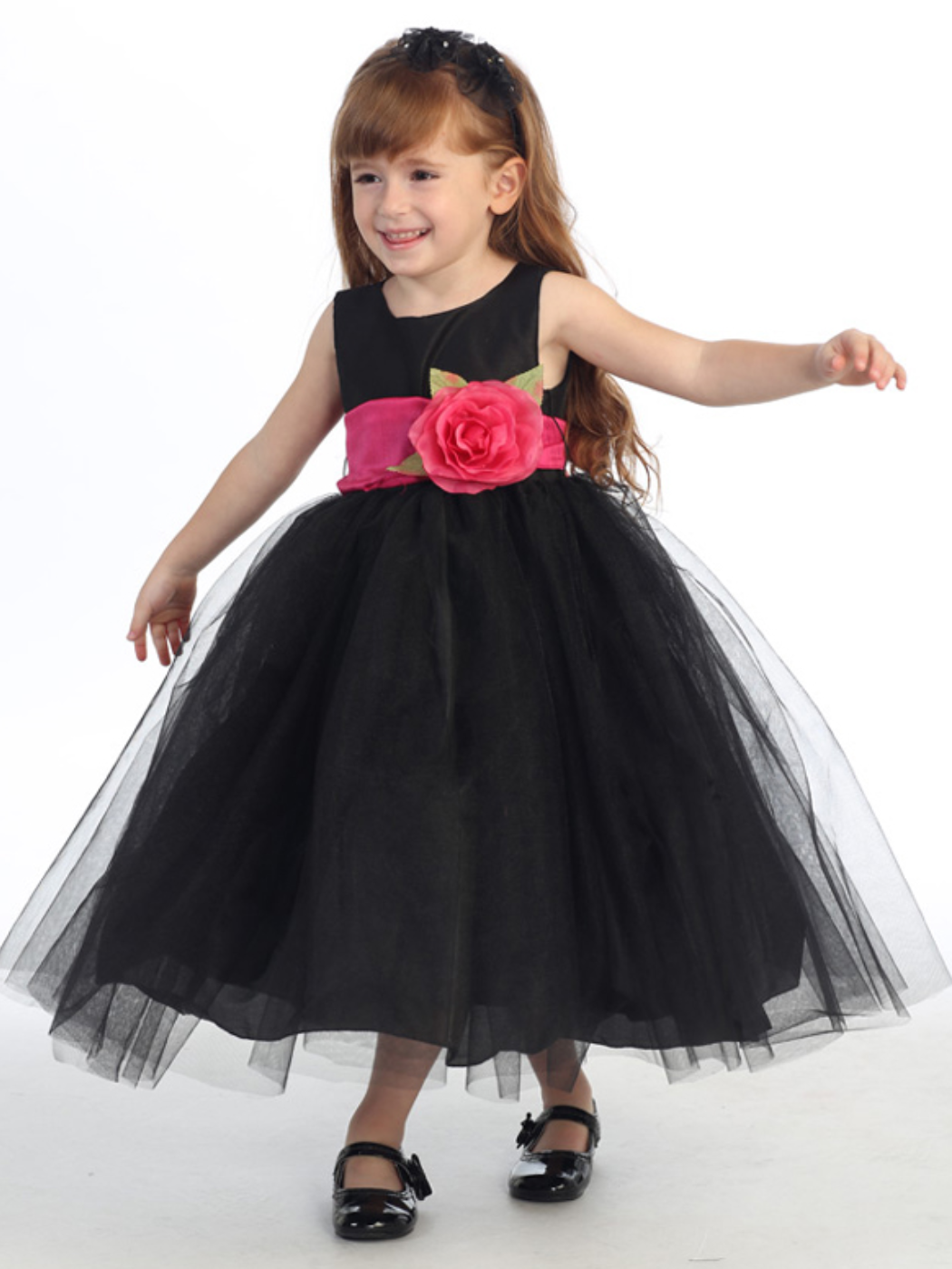 Blossom Lilac Poly Silk Bodice & Tulle Skirt Dress w/ Detachable Flower & Sash - Little N Kute Boutique