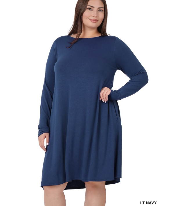 Flared Dress with Side Pockets - Little N Kute Boutique