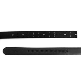 Men’s Leather Ratchet Belt with Black Mirror Automatic Buckle (MGLBB22) - Little N Kute Boutique